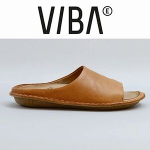 SZ 40 VIBA Women's Tan Leather Sandals